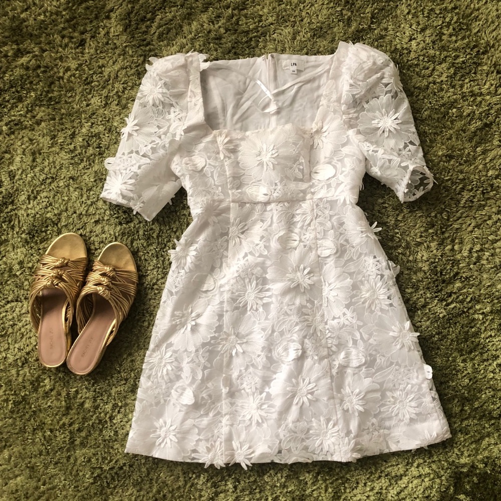 White 🌸 summer dress 🌸 LPA x Revolve